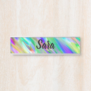 Hanging Name Plate Colourful digital art splashing