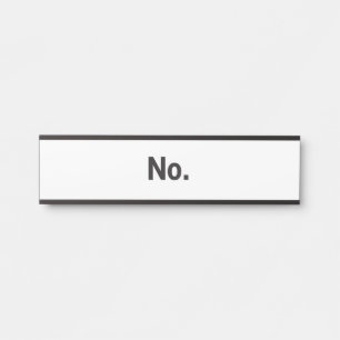 Hanging Name Plate: No. Door Sign