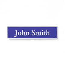 Hanging Name Plate, Standard (2" x 8"), Silver