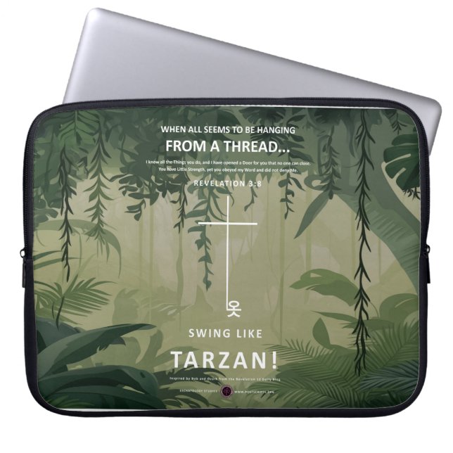 Hanging on a Thread Laptop Sleeve (Front)