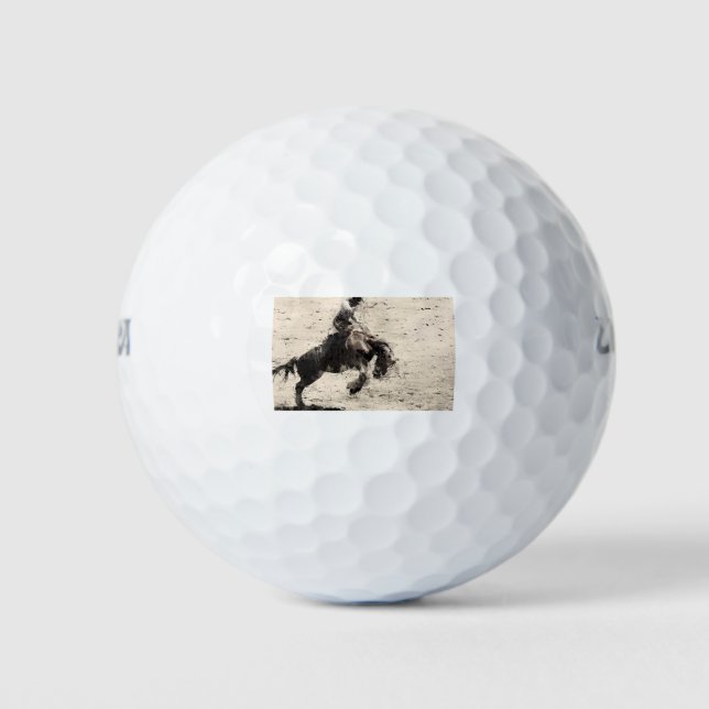 Hanging On - Bronco Busting Champ Golf Balls (Front)