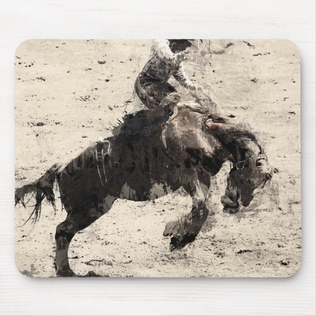 Hanging On - Bronco Busting Champ Mouse Mat (Front)