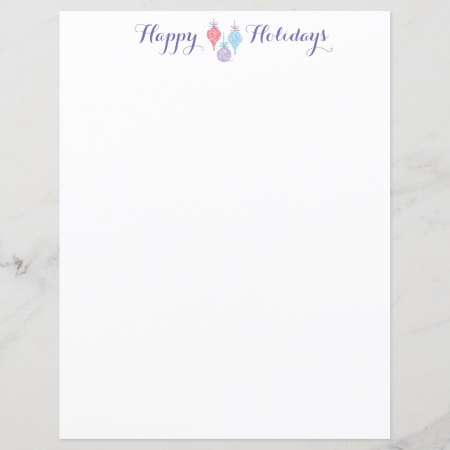 Hanging ornaments Christmas Paper by Sue Weidlich (Front)