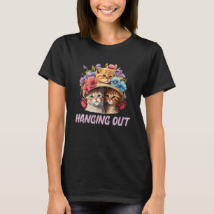 Hanging Out Cat Hobby Kitten Pastime Cat Mom T-Shirt