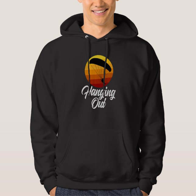 Hanging Out Retro  Women Paraglider Adventure  1 Hoodie (Front)