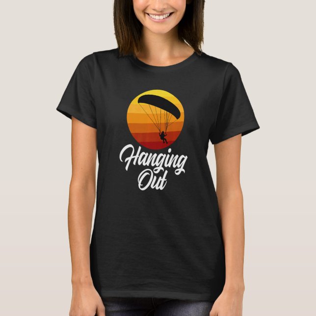 Hanging Out Retro  Women Paraglider Adventure  1 T-Shirt (Front)