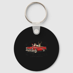 Hanging Out The Penger Side Funny Santa Christmas  Key Ring