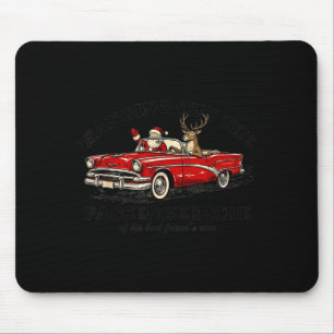 Hanging Out The Penger Side Funny Santa Christmas Mouse Mat