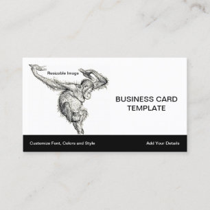 Hanging Out -  Young Orangutan Ape Business Card