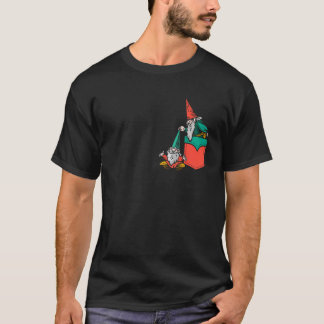 Hanging Pocket Gnome Gnomies  T-Shirt