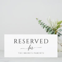Hanging Reserved Romantic Calligraphy Wedding Sign