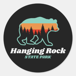 Hanging Rock State Park North Carolina NC Bear Classic Round Sticker