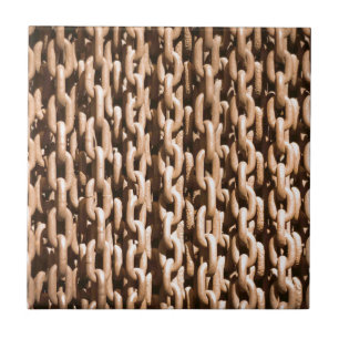 Hanging Rusted Iron Chain Tile