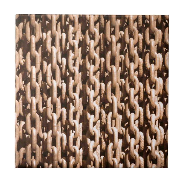 Hanging Rusted Iron Chain Tile (Front)