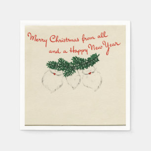 Hanging Santa Beards Paper Napkin