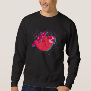 Hanging Sloth Noise Vaporwave Sweatshirt