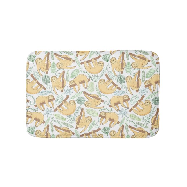Hanging Sloths Bath Mat (Front)