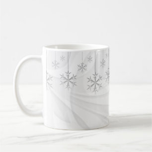 Hanging Snowflakes (white) Coffee Mug