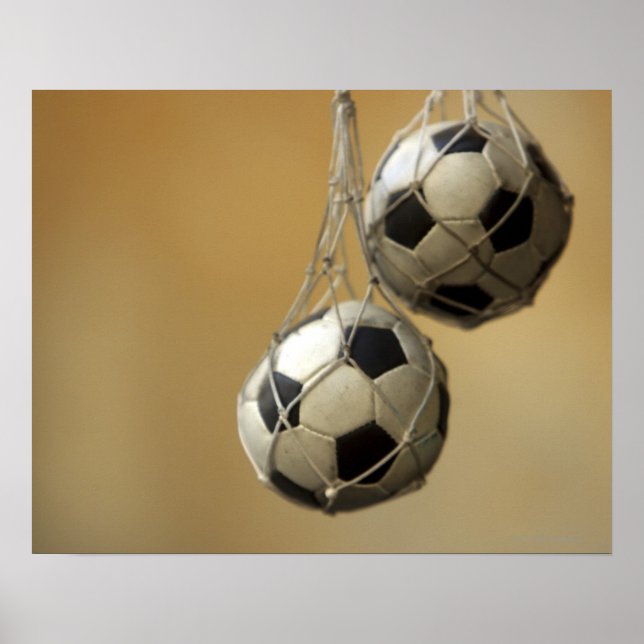 Hanging Soccer Balls Poster (Front)