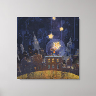 Hanging Stars Art Matte Canvas Print