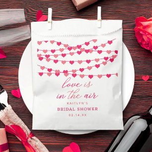 Hanging String Love Hearts Bridal Shower Favour Bags