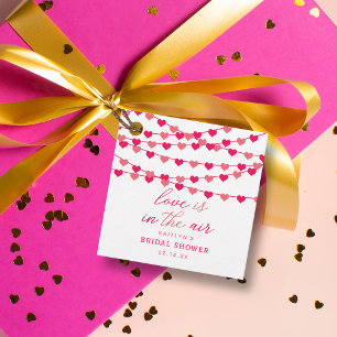 Hanging String Love Hearts Bridal Shower Favour Tags