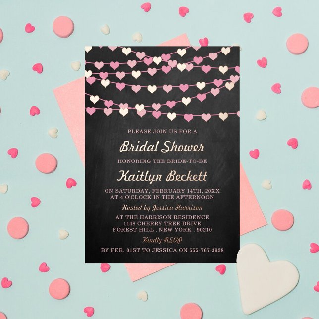 Hanging String Love Hearts Bridal Shower Real (Creator Uploaded)