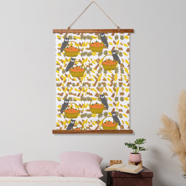 Hanging Tapestry Pumpkin Basket (Bedroom)