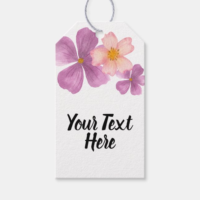 Hanging thank you tags with flowers (Front)
