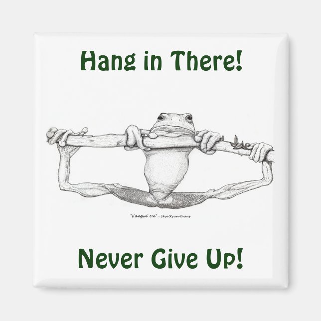 Hanging Tree Frog Motivational Magnet (Front)