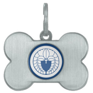 Hanging wisteria in circle pet ID tag