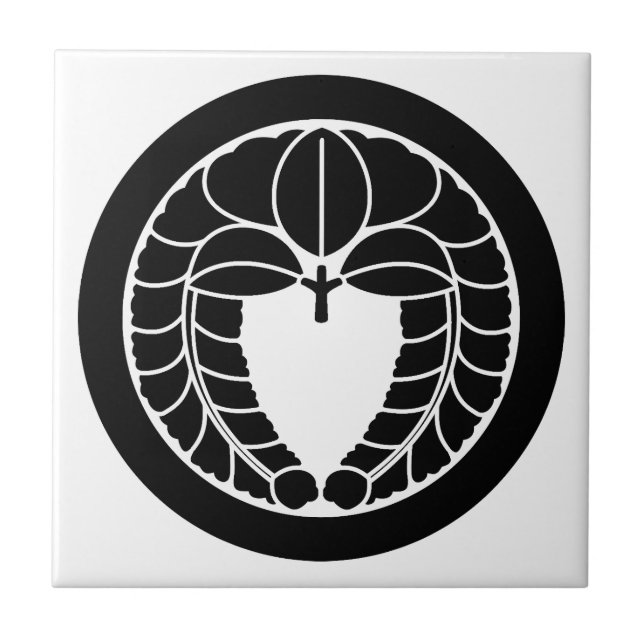 Hanging wisteria in circle tile (Front)