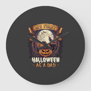 Hanging Witches Halloween Flying Witch Haunted Hou Large Clock