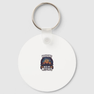 Hanging Witches Halloween Pumpkins Haunted Forest Key Ring