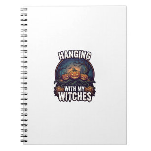 Hanging Witches Halloween Pumpkins Haunted Forest Notebook