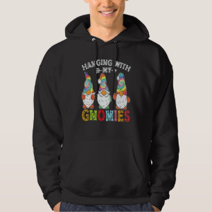 Hanging With Gnomies Gnome Merry Christmas Tie Dye Hoodie