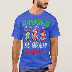 Hanging With My 1st Grade Gnomies Xmas Lights Gnom T-Shirt