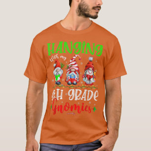 Hanging With My 4th Grade Gnomies Xmas Lights Gnom T-Shirt