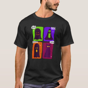 Hanging With My Boos And A Meow Halloween Ghosts a T-Shirt