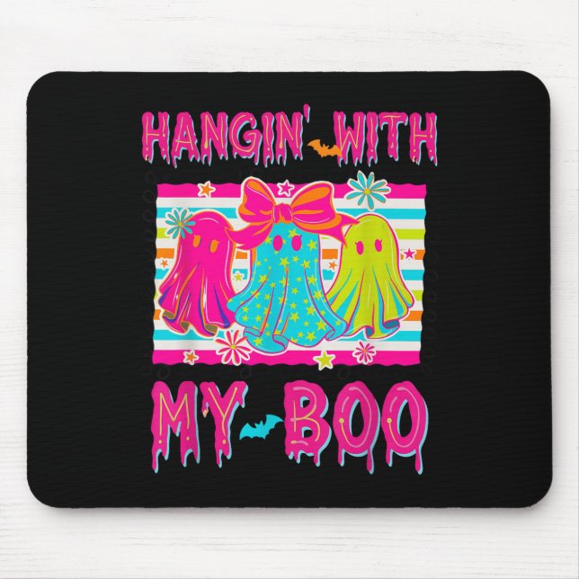 Hanging With My Boos Soky Halloween Disco Ghost Wo Mouse Mat (Front)