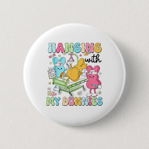 Hanging With My Bunnies Nursing Students Nurse Eas 6 Cm Round Badge