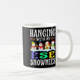 Hanging With My Ese Snowmies Teacher Christmas Gif Coffee Mug