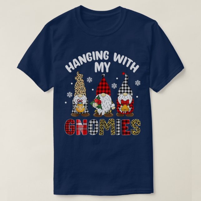 Hanging With My Gnomies Christmas Family Matching  T-Shirt (Design Front)