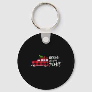 Hanging With My Gnomies Christmas Gnome Buffalo Pl Key Ring
