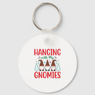 Hanging With My Gnomies Christmas Gnome Key Ring