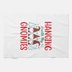 Hanging With My Gnomies Christmas Gnome Tea Towel
