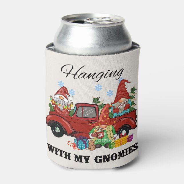 Hanging With My Gnomies – Cute Christmas Can Cooler (Can Front)