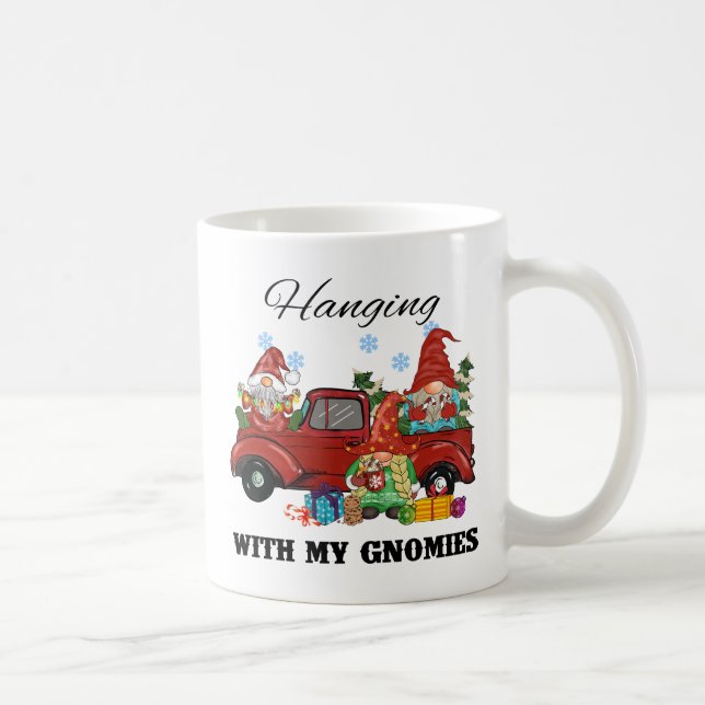 Hanging With My Gnomies – Cute Christmas Coffee Mug (Right)