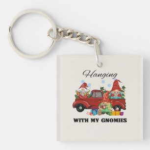 Hanging With My Gnomies – Cute Christmas Key Ring