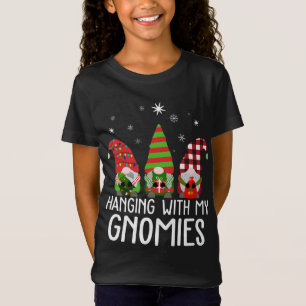 Hanging With My Gnomies Five Gnomes Thanksgiving F T-Shirt
